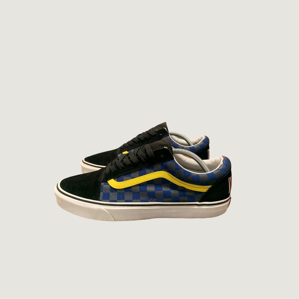 Vans Old Skool Sneakers Mens 10.5 Checkerboard Multi Color Suede Canvas Low Top